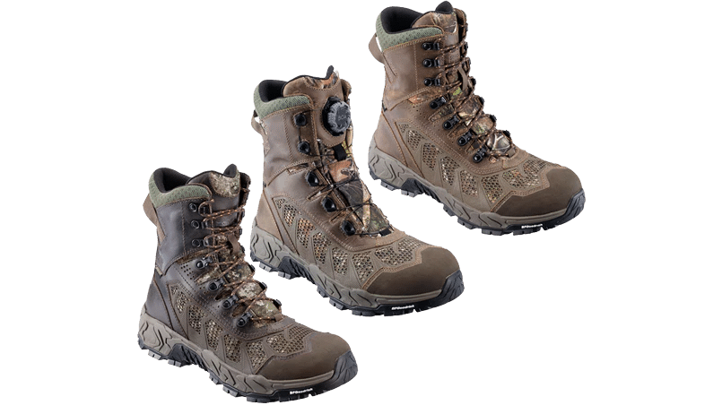 It features moisture-wicking linings and Gore-Tex waterproof/breathable membranes